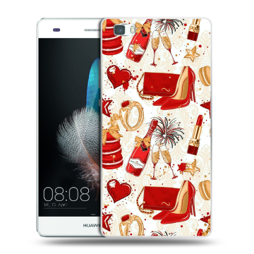 Силиконовый чехол на Huawei P8 Lite с принтом Новый год