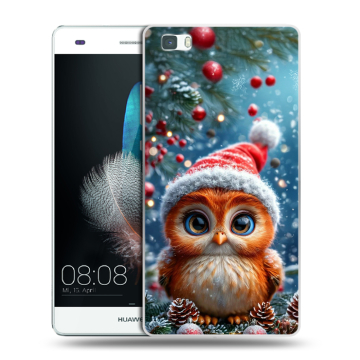 Силиконовый чехол на Huawei P8 Lite с принтом Новый год