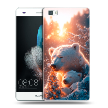 Силиконовый чехол на Huawei P8 Lite с принтом Новый год