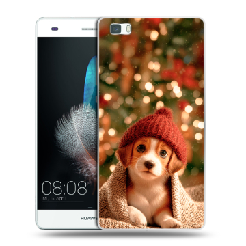 Силиконовый чехол на Huawei P8 Lite с принтом Новый год