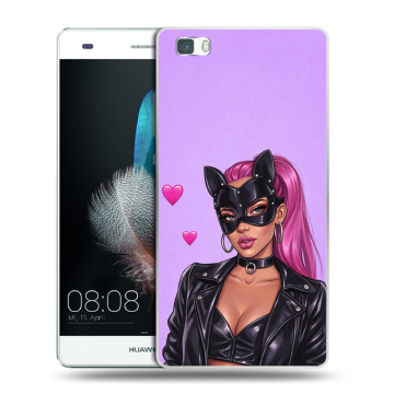 Силиконовый чехол на Huawei P8 Lite с принтом женский