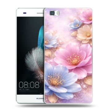 Силиконовый чехол на Huawei P8 Lite с принтом женский