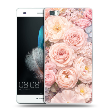 Силиконовый чехол на Huawei P8 Lite с принтом женский
