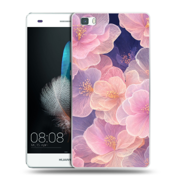 Силиконовый чехол на Huawei P8 Lite с принтом женский