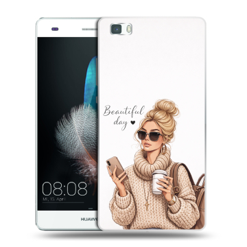 Силиконовый чехол на Huawei P8 Lite с принтом женский Силиконовый чехол на Huawei P8 Lite с принтом женский