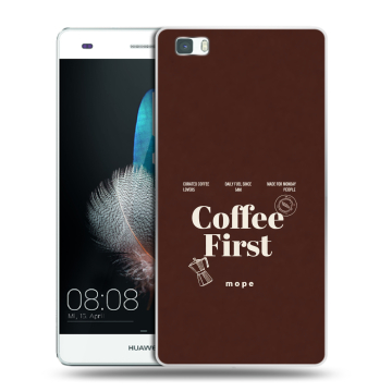 Силиконовый чехол на Huawei P8 Lite с принтом женский