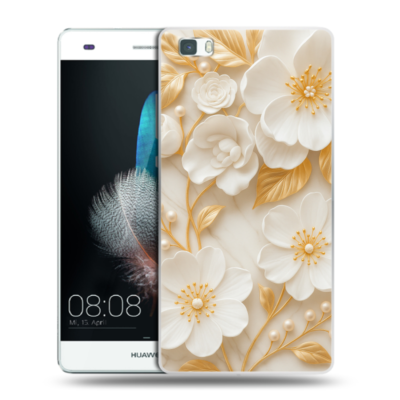 Силиконовый чехол на Huawei P8 Lite с принтом Цветы Силиконовый чехол на Huawei P8 Lite с принтом Цветы