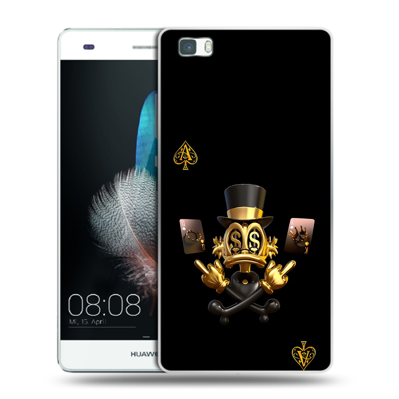 Силиконовый чехол на Huawei P8 Lite с принтом Золотой скрудж макдак Силиконовый чехол на Huawei P8 Lite с принтом Золотой скрудж макдак