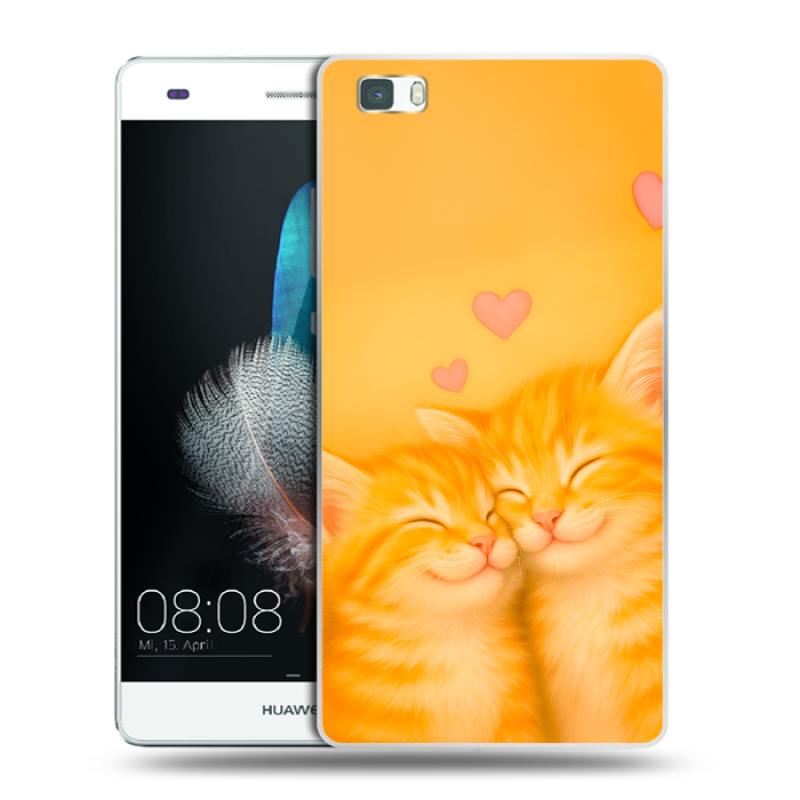 Силиконовый чехол на Huawei P8 Lite с принтом Милые котята Силиконовый чехол на Huawei P8 Lite с принтом Милые котята