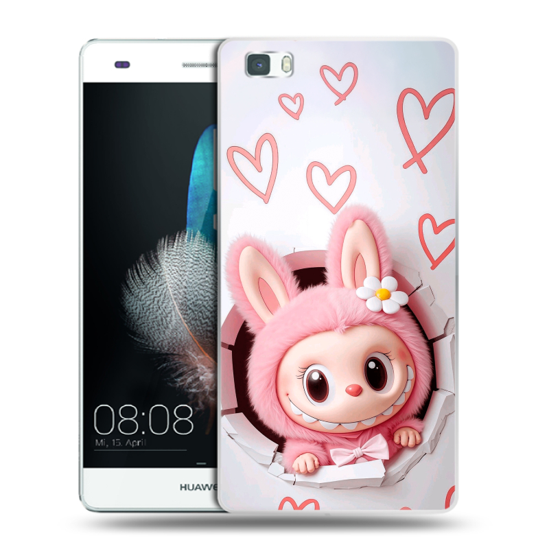 Силиконовый чехол на Huawei P8 Lite с принтом Labubu Лабубу Силиконовый чехол на Huawei P8 Lite с принтом Labubu Лабубу