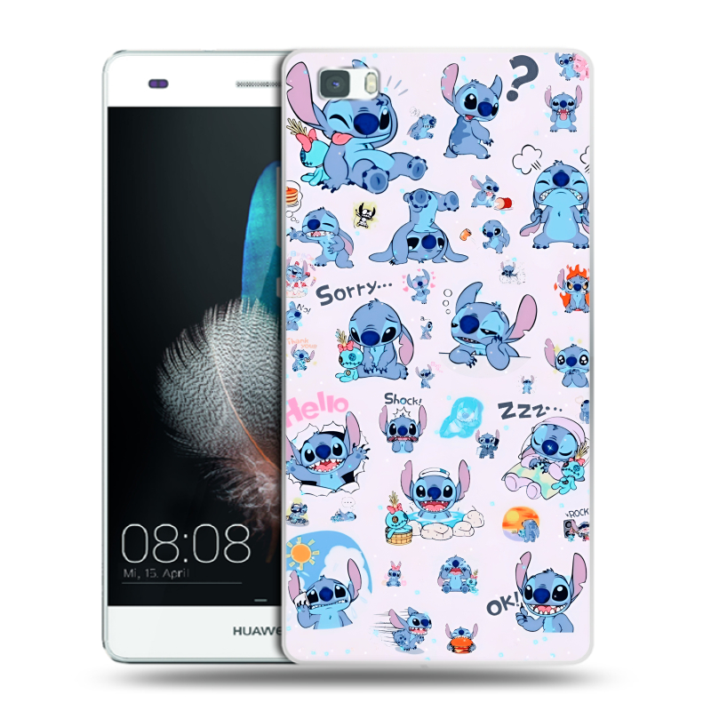 Силиконовый чехол на Huawei P8 Lite с принтом Лило и Стич Силиконовый чехол на Huawei P8 Lite с принтом Лило и Стич