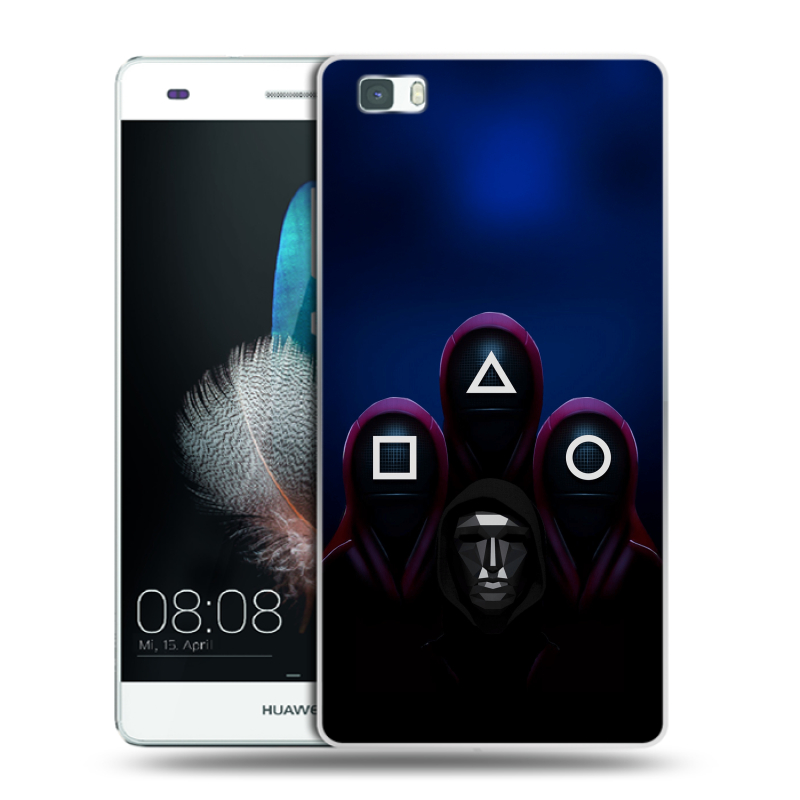 Силиконовый чехол на Huawei P8 Lite с принтом Игра Кальмара Силиконовый чехол на Huawei P8 Lite с принтом Игра Кальмара