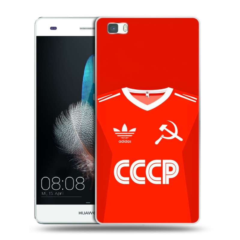 Силиконовый чехол на Huawei P8 Lite с принтом Флаг Герб СССР Силиконовый чехол на Huawei P8 Lite с принтом Флаг Герб СССР