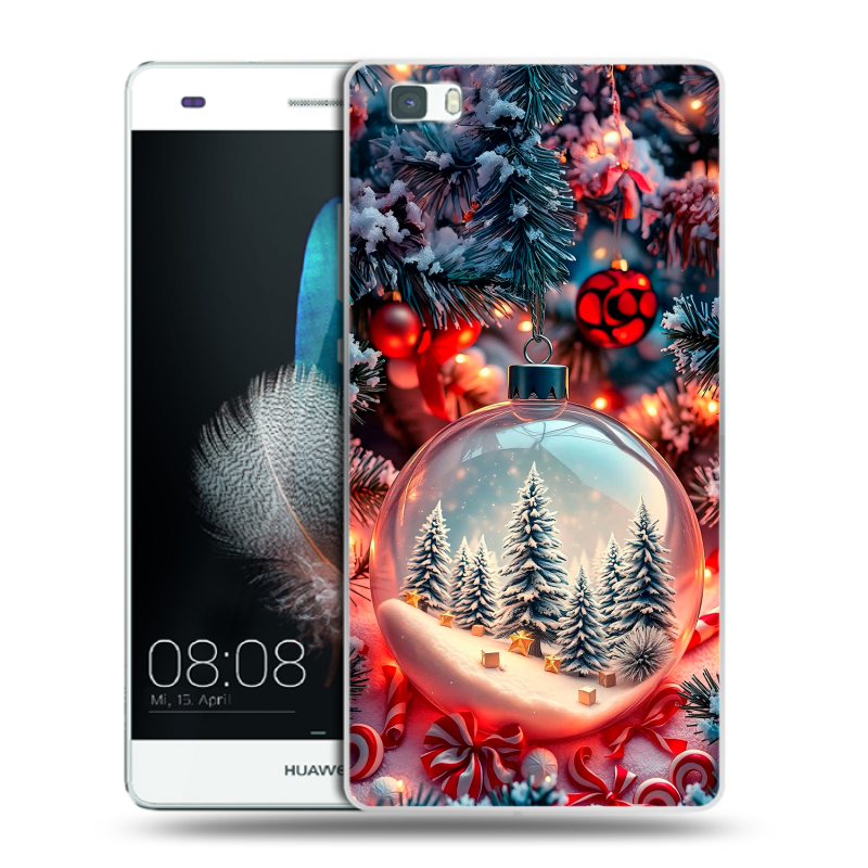 Силиконовый чехол на Huawei P8 Lite с принтом Новый год Силиконовый чехол на Huawei P8 Lite с принтом Новый год