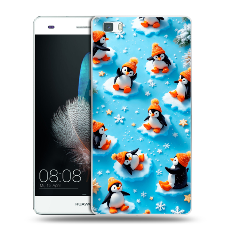 Силиконовый чехол на Huawei P8 Lite с принтом Новый год Силиконовый чехол на Huawei P8 Lite с принтом Новый год