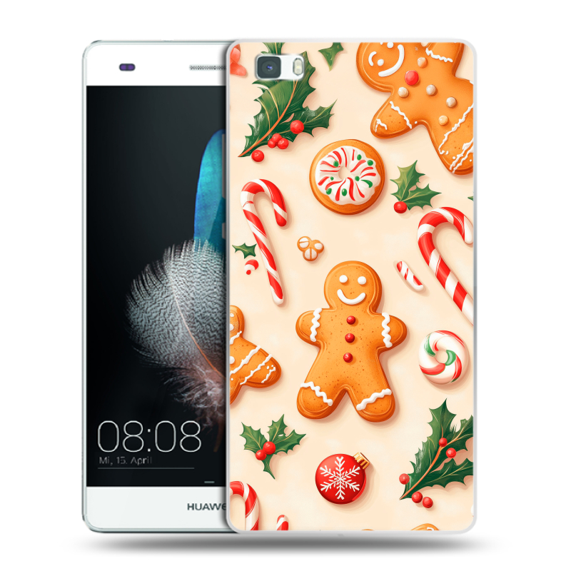 Силиконовый чехол на Huawei P8 Lite с принтом Новый год Силиконовый чехол на Huawei P8 Lite с принтом Новый год
