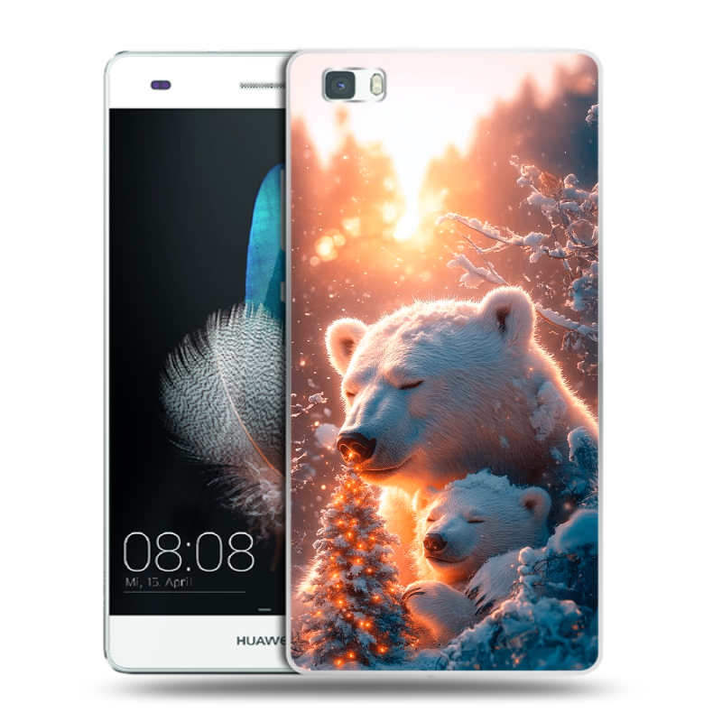 Силиконовый чехол на Huawei P8 Lite с принтом Новый год Силиконовый чехол на Huawei P8 Lite с принтом Новый год