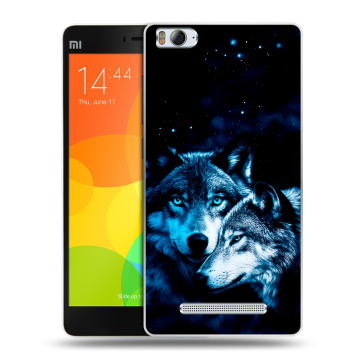 Пластиковый чехол на Xiaomi Mi4i с принтом Волки Пластиковый чехол на Xiaomi Mi4i с принтом Волки