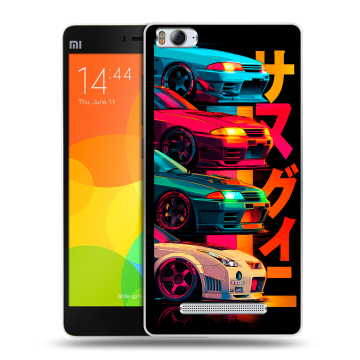 Пластиковый чехол на Xiaomi Mi4i с принтом Гоночные машины
