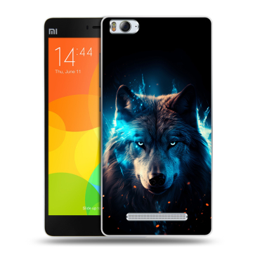 Пластиковый чехол на Xiaomi Mi4i с принтом Волк ночной Пластиковый чехол на Xiaomi Mi4i с принтом Волк ночной