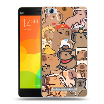 Пластиковый чехол на Xiaomi Mi4i с принтом капибара
