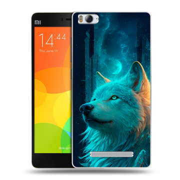 Пластиковый чехол на Xiaomi Mi4i с принтом бабочки саккура