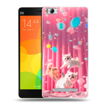 Пластиковый чехол на Xiaomi Mi4i с принтом милые котики Пластиковый чехол на Xiaomi Mi4i с принтом милые котики