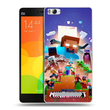 Пластиковый чехол на Xiaomi Mi4i с принтом Майнкрафт Minecraft Пластиковый чехол на Xiaomi Mi4i с принтом Майнкрафт Minecraft