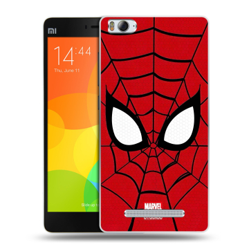 Пластиковый чехол на Xiaomi Mi4i с принтом человек паук spiderman Пластиковый чехол на Xiaomi Mi4i с принтом человек паук spiderman
