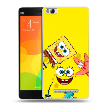 Пластиковый чехол на Xiaomi Mi4i с принтом Спанч боб Спанчбоб