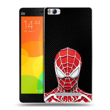 Пластиковый чехол на Xiaomi Mi4i с принтом человек паук spiderman