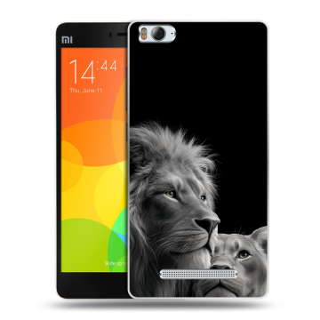 Пластиковый чехол на Xiaomi Mi4i с принтом Лев кошки Пластиковый чехол на Xiaomi Mi4i с принтом Лев кошки