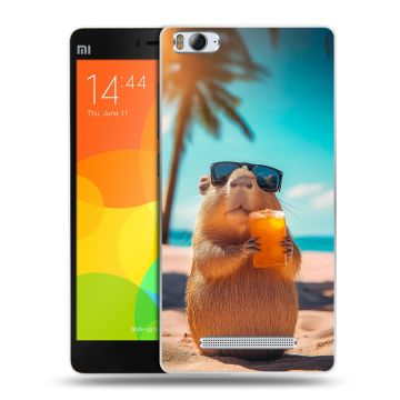 Пластиковый чехол на Xiaomi Mi4i с принтом Капибара Пластиковый чехол на Xiaomi Mi4i с принтом Капибара