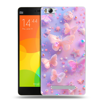 Пластиковый чехол на Xiaomi Mi4i с принтом Бабочки Пластиковый чехол на Xiaomi Mi4i с принтом Бабочки