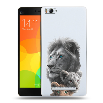 Пластиковый чехол на Xiaomi Mi4i с принтом Львы Пластиковый чехол на Xiaomi Mi4i с принтом Львы