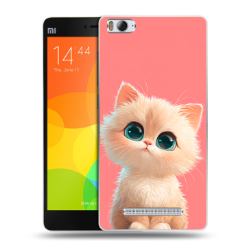 Пластиковый чехол на Xiaomi Mi4i с принтом Розовый котенок Пластиковый чехол на Xiaomi Mi4i с принтом Розовый котенок