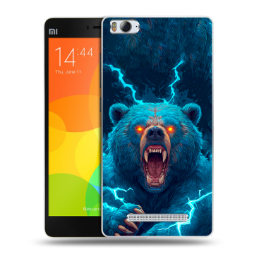 Пластиковый чехол на Xiaomi Mi4i с принтом Медведь Пластиковый чехол на Xiaomi Mi4i с принтом Медведь