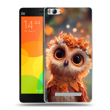 Пластиковый чехол на Xiaomi Mi4i с принтом Милая сова