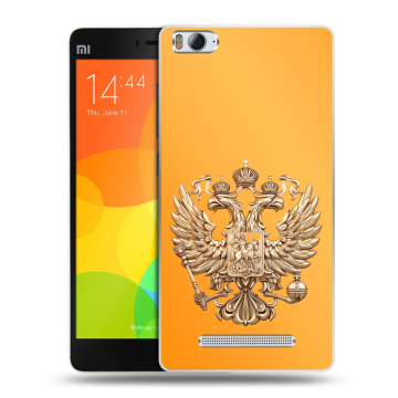 Пластиковый чехол на Xiaomi Mi4i с принтом Герб Флаг России