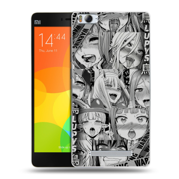 Пластиковый чехол на Xiaomi Mi4i с принтом Ahegao Ахегао Аниме