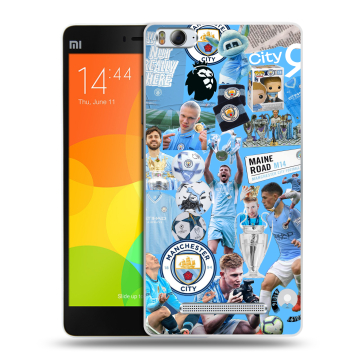 Пластиковый чехол на Xiaomi Mi4i с принтом Man City Манчестер Сити