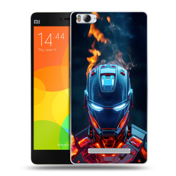 Пластиковый чехол на Xiaomi Mi4i с принтом IronMan Железный человек