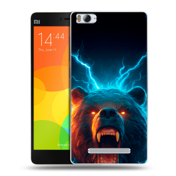 Пластиковый чехол на Xiaomi Mi4i с принтом Медведь
