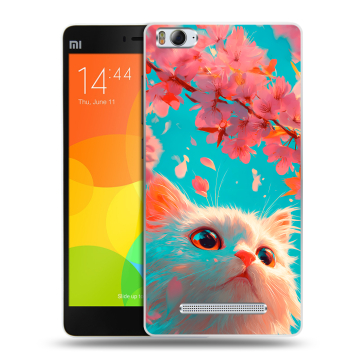 Пластиковый чехол на Xiaomi Mi4i с принтом Красивый кот