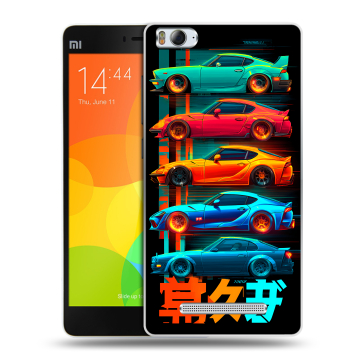 Пластиковый чехол на Xiaomi Mi4i с принтом машины тачки
