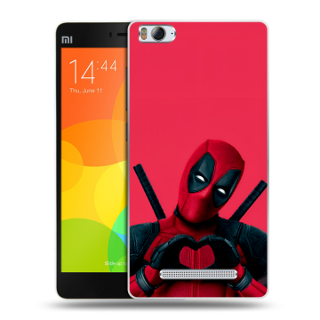 Пластиковый чехол на Xiaomi Mi4i с принтом Дедпул Deadpool