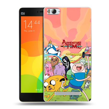 Пластиковый чехол на Xiaomi Mi4i с принтом Adventure time Время приключений