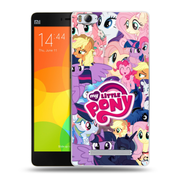 Пластиковый чехол на Xiaomi Mi4i с принтом My little pony Дружба чудо