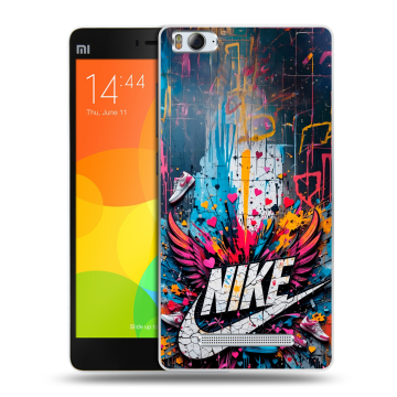 Пластиковый чехол на Xiaomi Mi4i с принтом Nike Найк