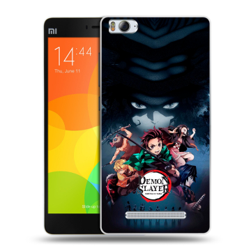 Пластиковый чехол на Xiaomi Mi4i с принтом Demon Slayer Клинок рассекающий демонов